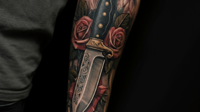 knife tattoo